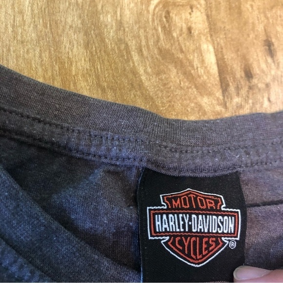 Harley Davidson Rainbow Laconia New Hampshire Grey Tshirt Womens Size Small - Picture 4 of 9